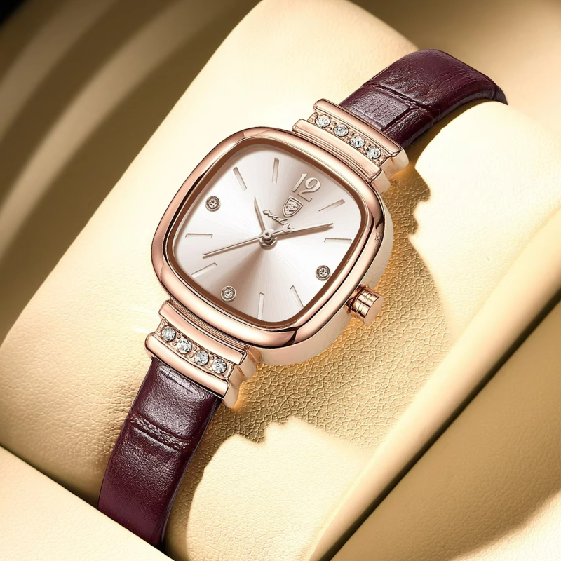 Damen Lederuhr Schmal