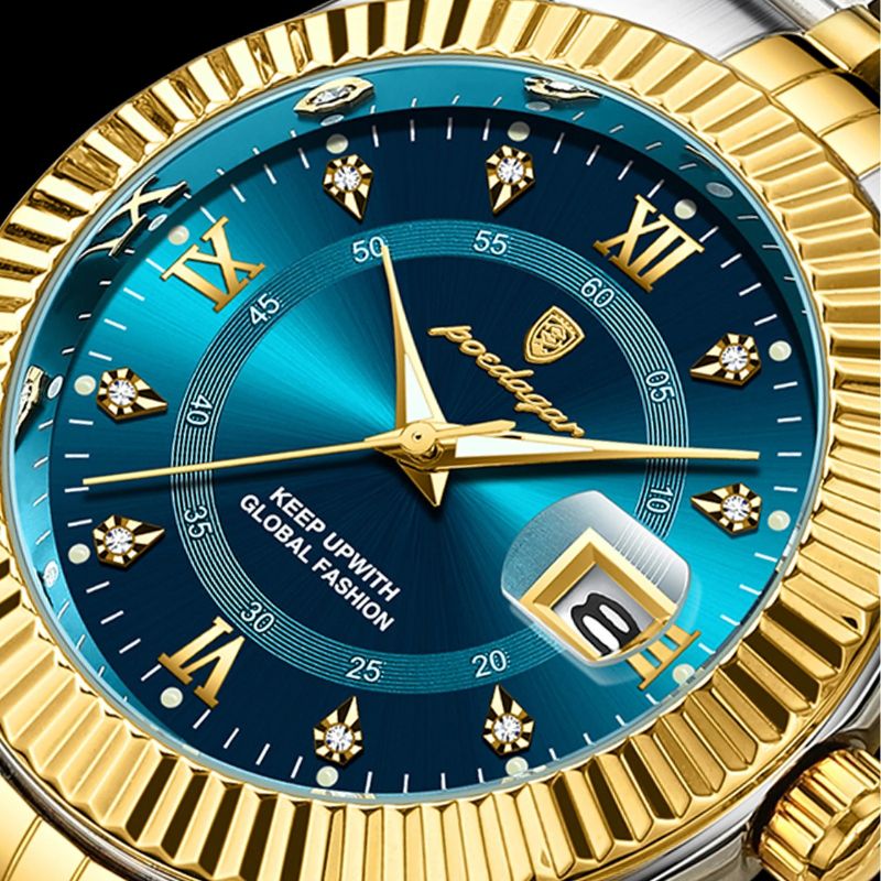 Herrenuhr mit geriffelter Lünette