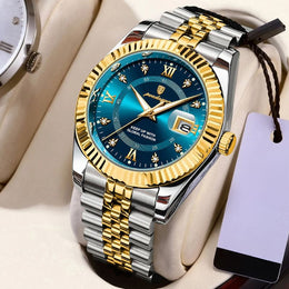 Herrenuhr mit geriffelter Lünette