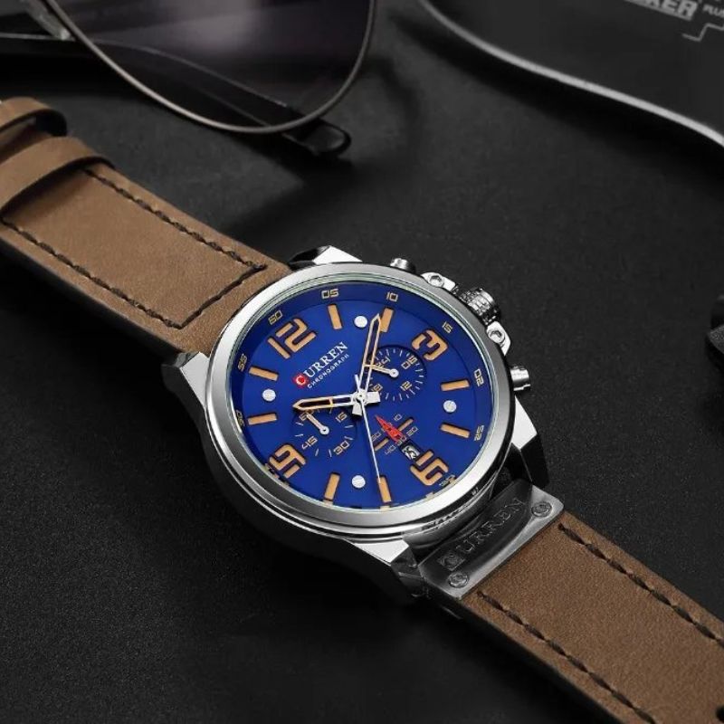 Herren Chronograph Leder