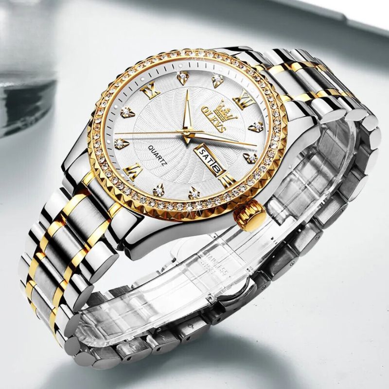 Herrenuhr mit Kristall-Lünette