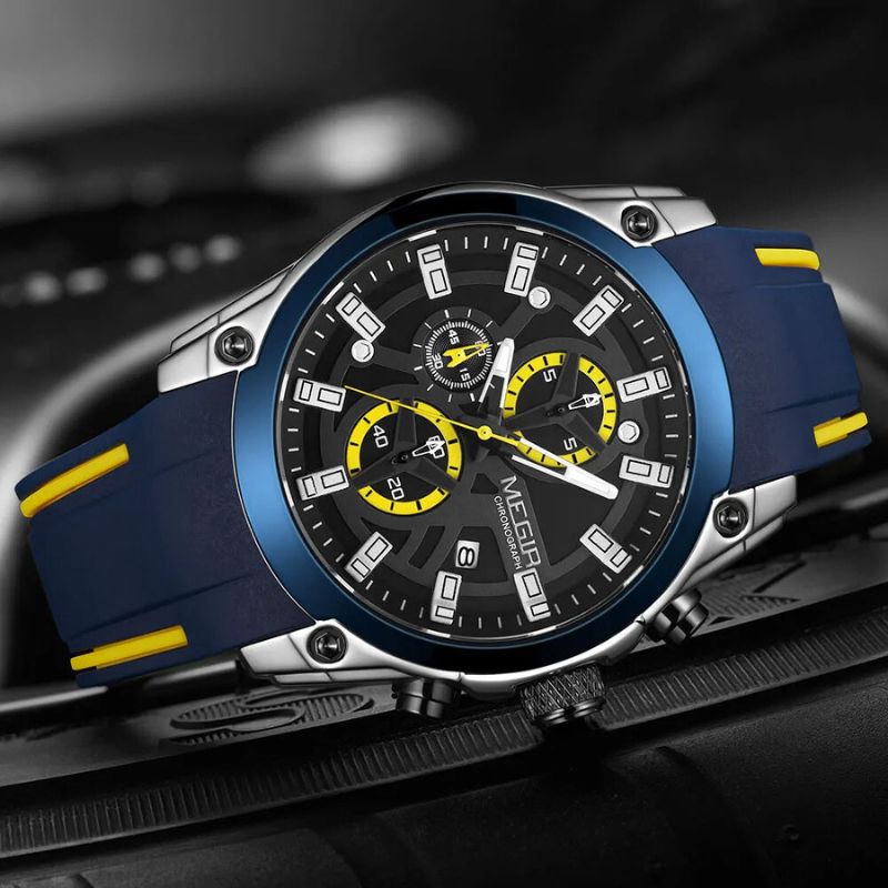 Chronograph mit Silikonarmband