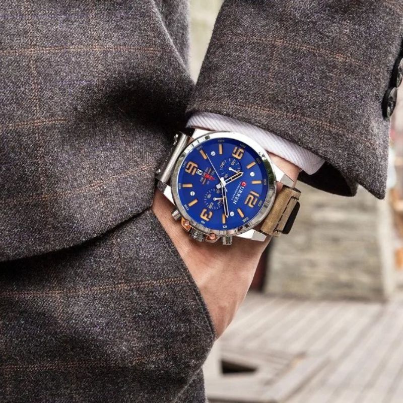 Herren Chronograph Leder