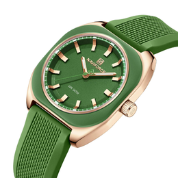 Damen Silikonuhr mit Leuchtzeigern