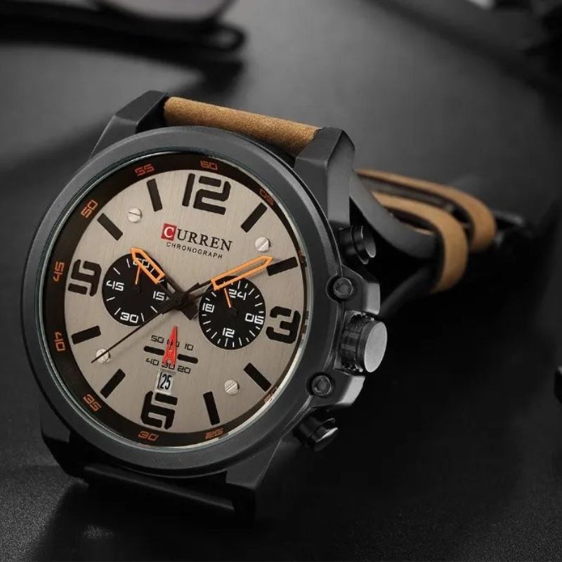 Herren Chronograph Leder