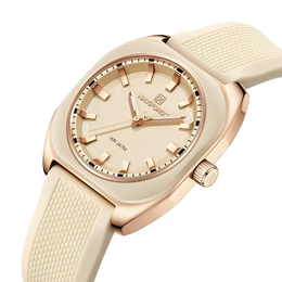 Damen Silikonuhr mit Leuchtzeigern