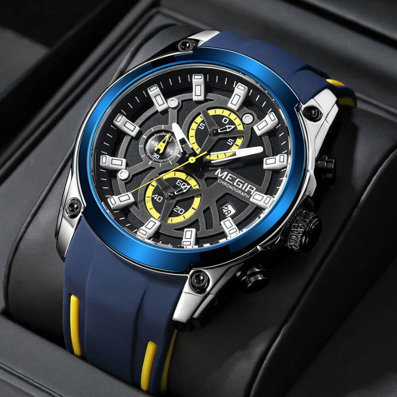 Chronograph mit Silikonarmband