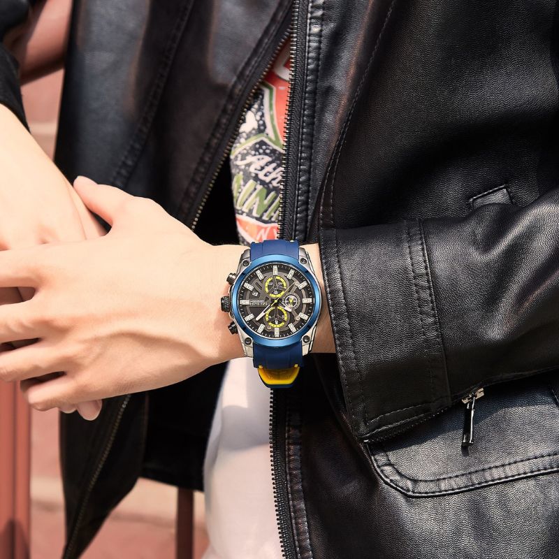 Chronograph mit Silikonarmband