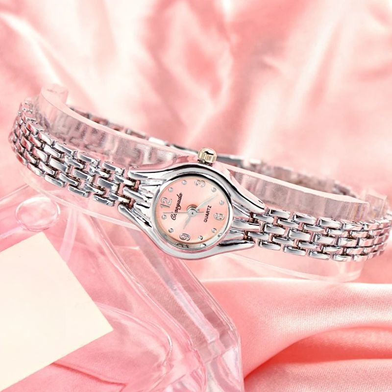 Damen Metallbanduhr Schmal