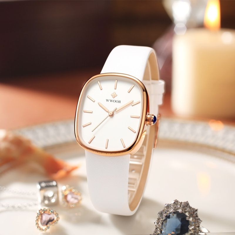 Damenuhr mit Lederarmband