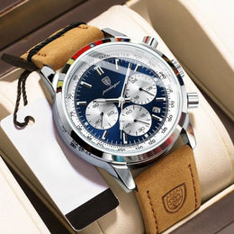 Herren Sportchronograph Veloursleder