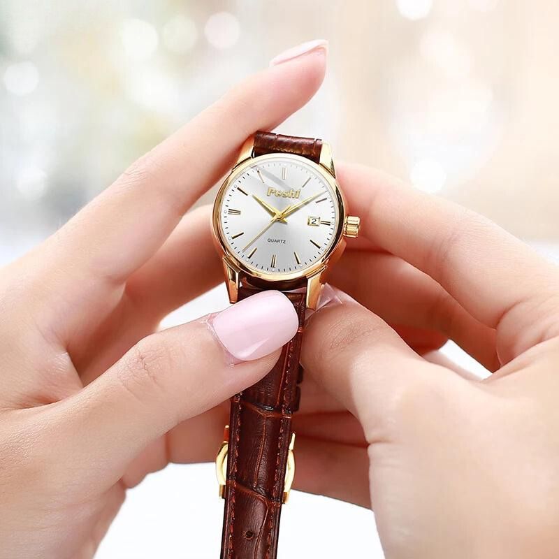 Damen Lederuhr Gross