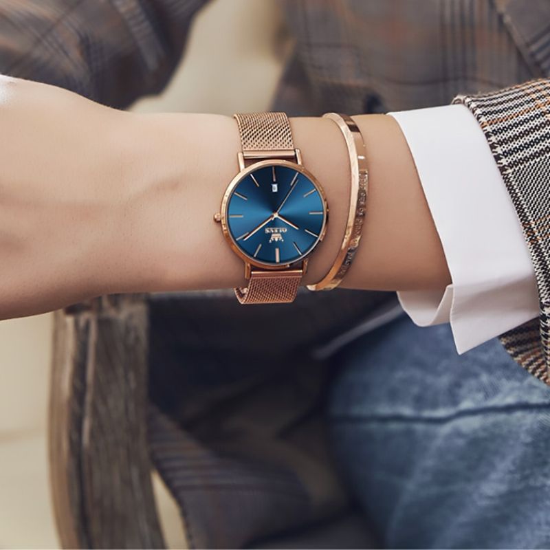 Ultraflache Milanaise-Uhr