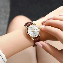 Damen Lederuhr Gross