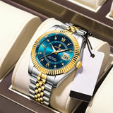 Silber Gold Blau