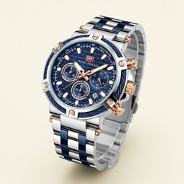 Chronograph Edelstahl Bicolor