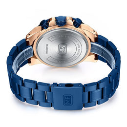 Chronograph Edelstahl Blau