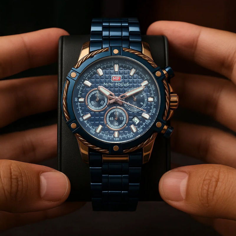 Chronograph Edelstahl Bicolor