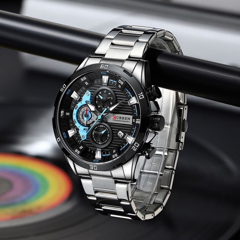 Herren Chronograph Edelstahl