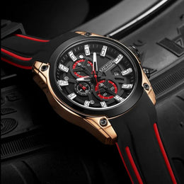 Chronograph mit Silikonarmband