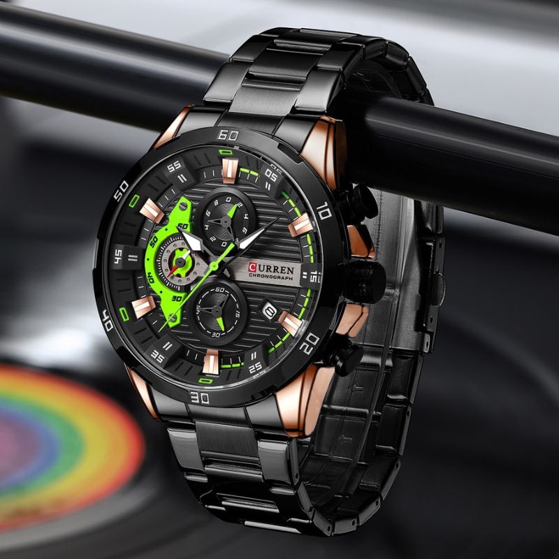 Herren Chronograph Edelstahl