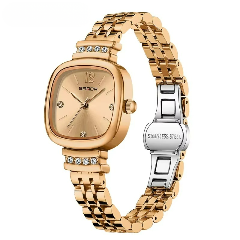 Damen Metallbanduhr Gold