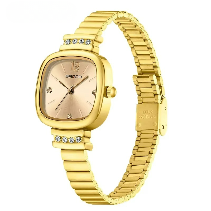 Damen Metallbanduhr Gold