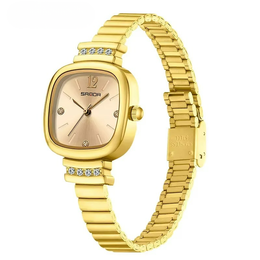 Damen Metallbanduhr Gold