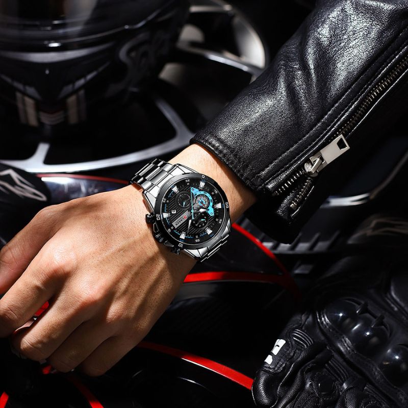 Herren Chronograph Edelstahl