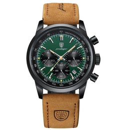 Herren Sportchronograph Veloursleder
