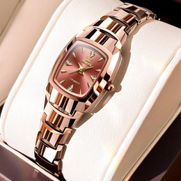Damenuhr Roségold Tonneau