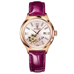 Lederuhr Roségold