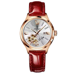 Lederuhr Roségold