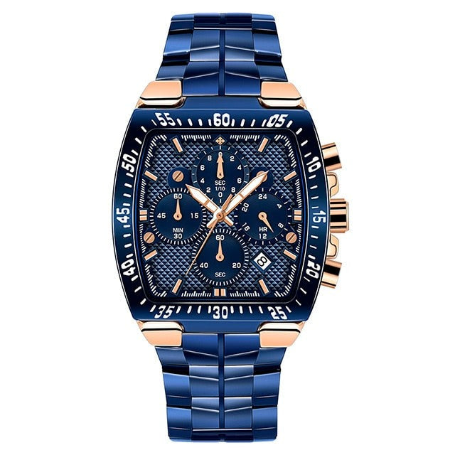 Chronograph Tonneau Blau