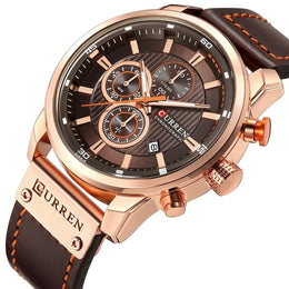 Chronograph Roségold Leder