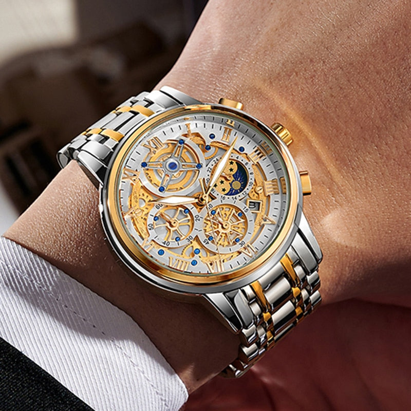 Herren Skelettchronograph