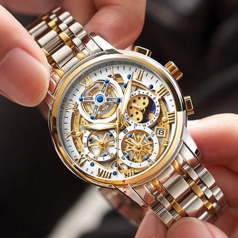 Herren Skelettchronograph