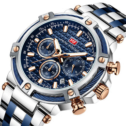 Chronograph Edelstahl Bicolor