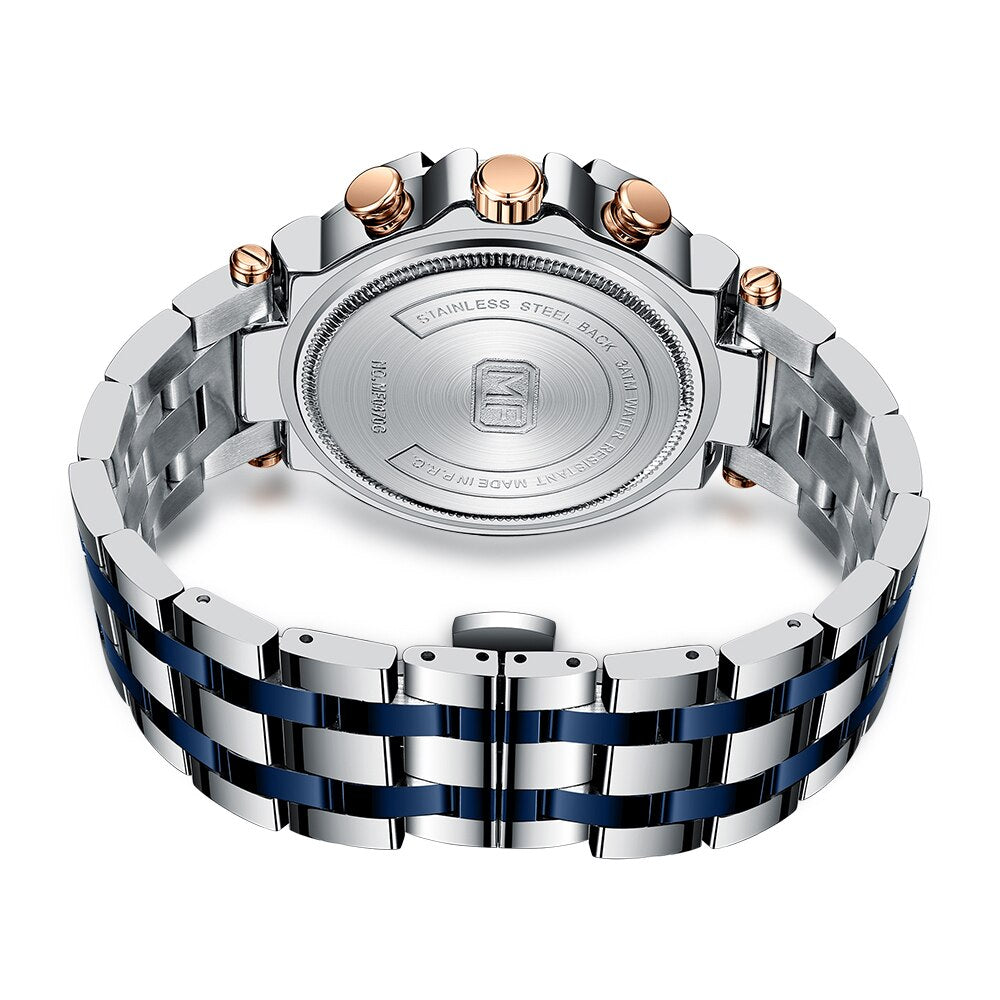 Chronograph Edelstahl Bicolor