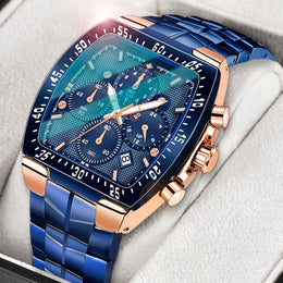 Chronograph Tonneau Blau
