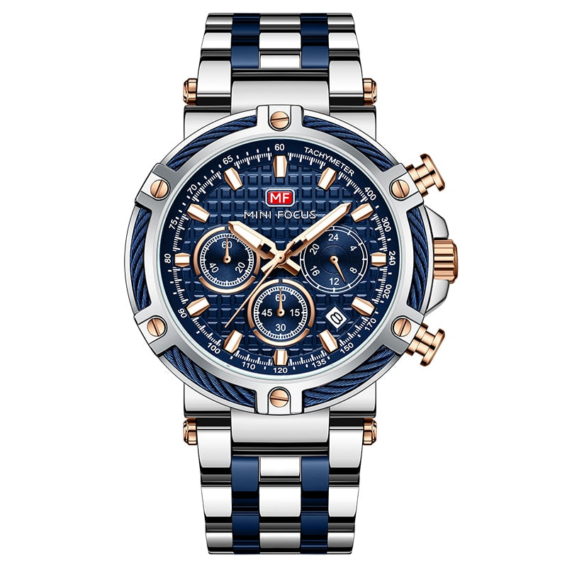 Chronograph Edelstahl Bicolor