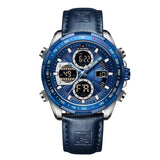 Silber Blau Leder