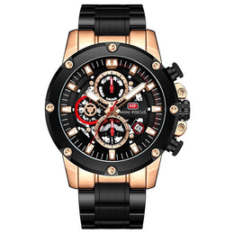Chronograph Edelstahl Blau