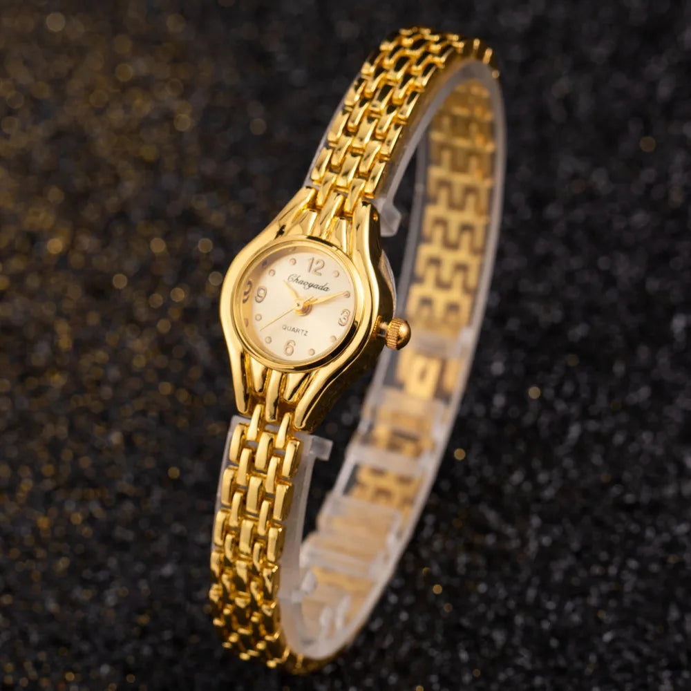 Damen Metallbanduhr Schmal