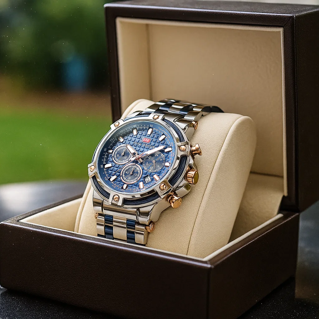 Chronograph Edelstahl Bicolor
