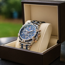 Chronograph Edelstahl Bicolor