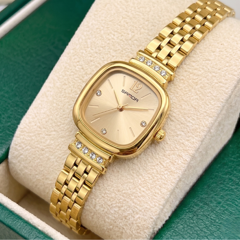 Damen Metallbanduhr Gold
