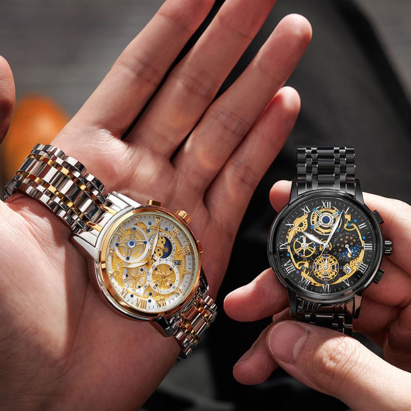 Herren Skelettchronograph