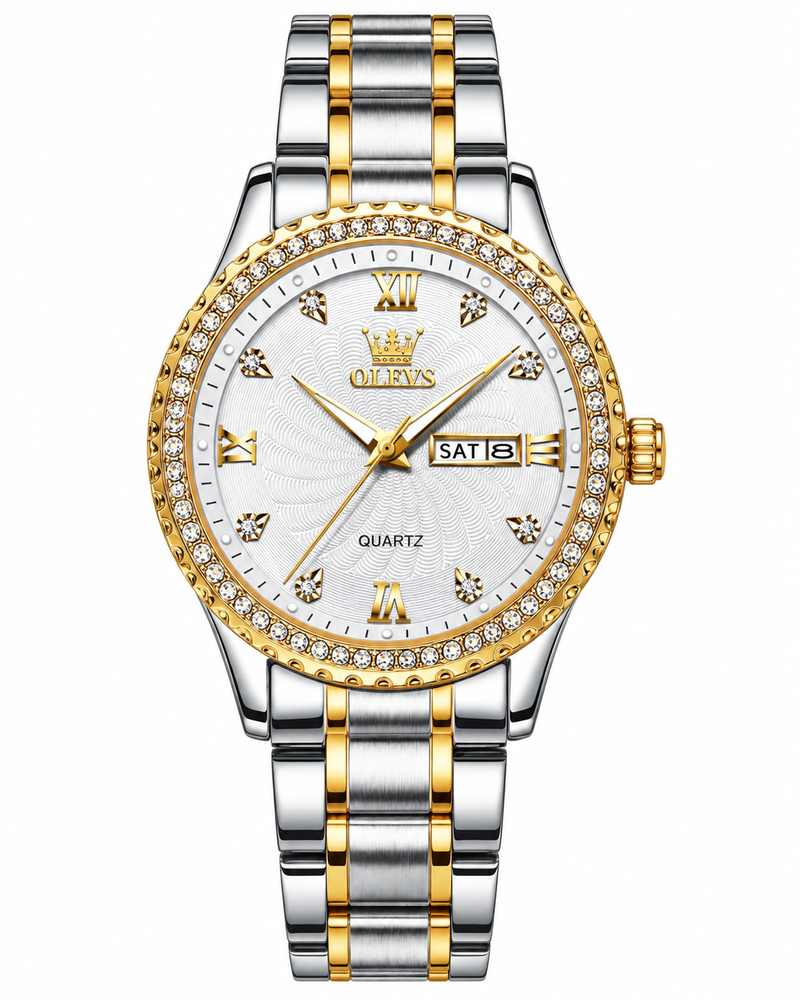 Herrenuhr mit Kristall-Lünette