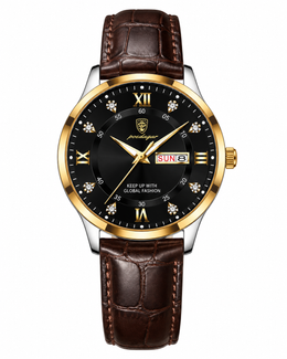Herren Armbanduhr Echtleder